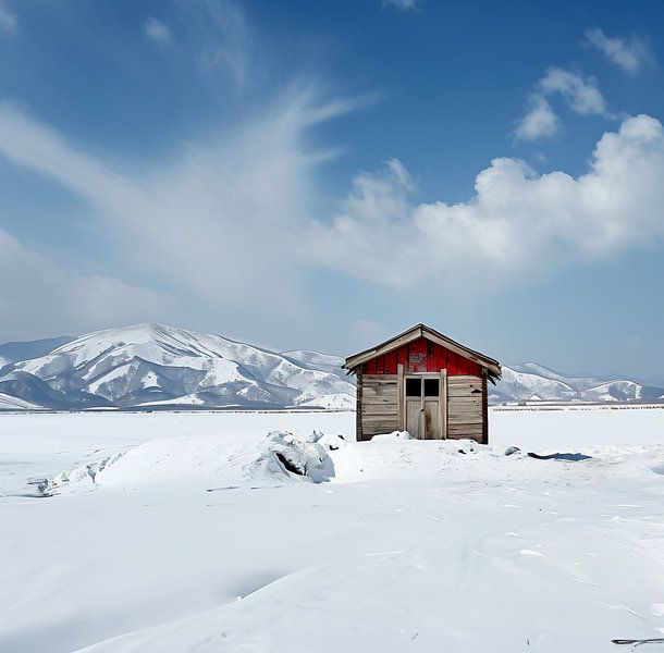 Winterlandschap van fernlichtsicht