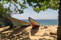 Boats on the beach Ambon, Moluccas.