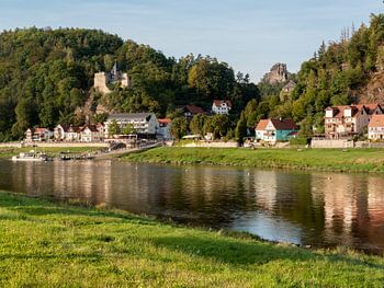 Kurort Rathen, Saxon Switzerland - Niederrathen and Elbe river