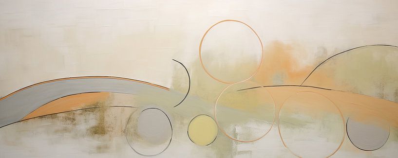 Abstract Aardetinten van Abstract Schilderij
