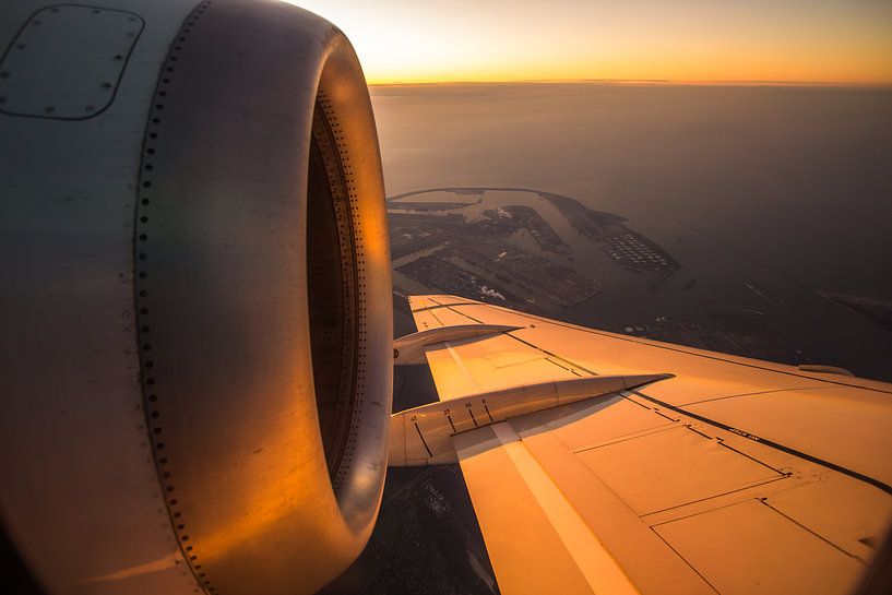 De haven van Rotterdam vanuit een Fokker 70 par Dennis Dieleman