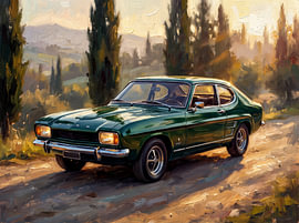 Ford Capri at Golden Hour in Tuscany