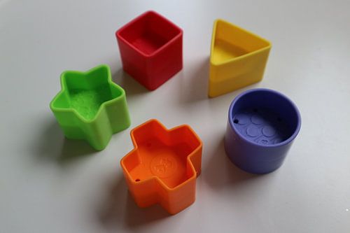 Toy blocks around each other