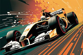 Formule 1 - Art vectoriel voiture de course