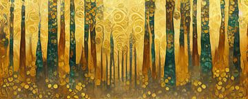 The Amsterdam forest in the style of Gustav Klimt by Whale & Sons.