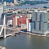 Aerial view panorama Wilhelminapier in Rotterdam by Anton de Zeeuw
