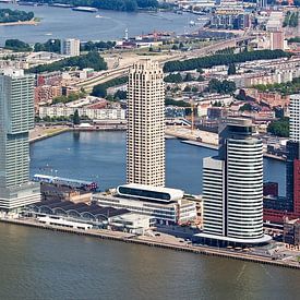 Luchtfoto panorama Wilhelminapier van Anton de Zeeuw