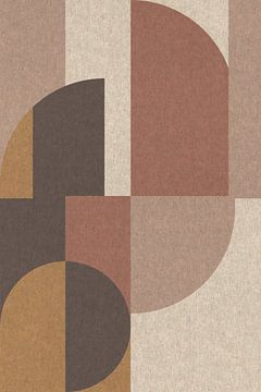 Retro Geometric Shapes in Earth tones no. 2 by Dina Dankers
