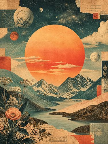Paysage solaire onirique