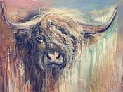 Scottish Highlander in the rain... by Els Fonteine thumbnail