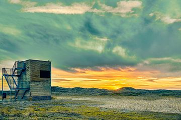 Dune de Julianadorp au coucher du soleil sur eric van der eijk