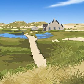 Ruhige Dünen – minimalistische Landschaft von Berrie Coelman