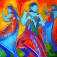 On the dance floor