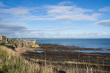 De kust bij St Andrews in Schotland van Marian Sintemaartensdijk