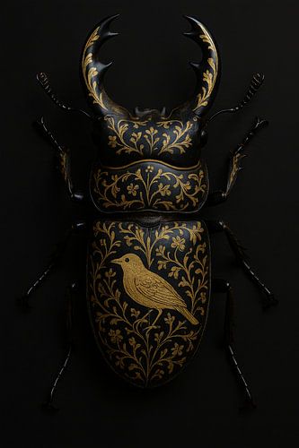 La nature rencontre le baroque en noir et or