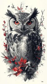 owl - little owl by Gelissen Artworks