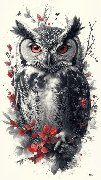Eule - Steinkauz von Gelissen Artworks
