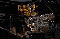 Kaart van Waalwijk abstract van Maps Are Art thumbnail