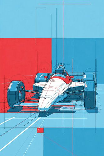 Illustration of a modern racing car