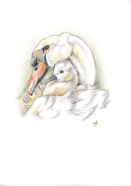 Mother and child by Marian van der Veen-Niemeijer