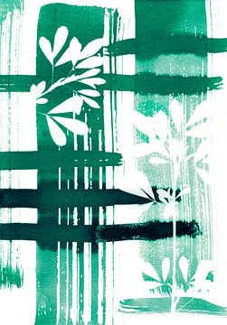 Abstrakter Grüner Klee von Lies Praet
