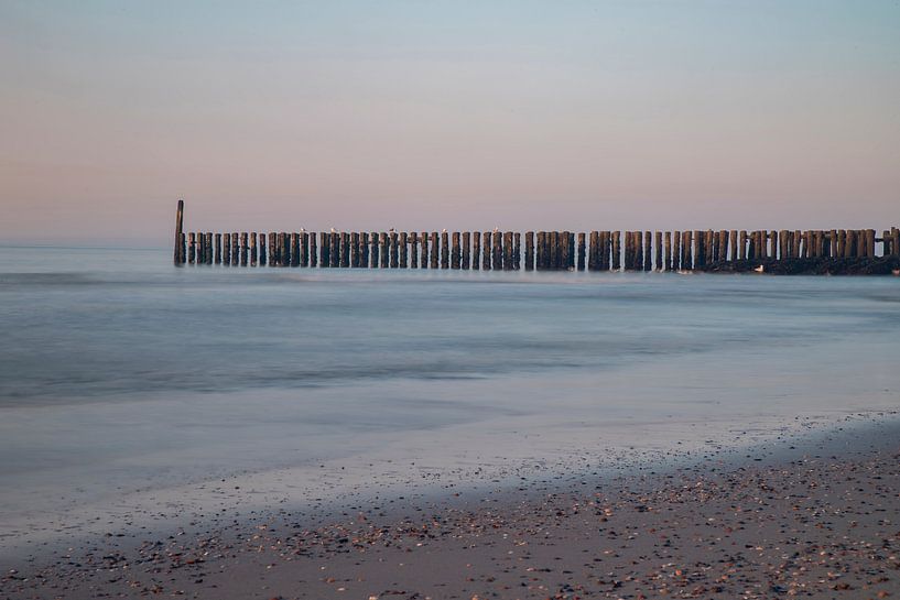Zeeland, sunset at Westkapelle by Gert Hilbink