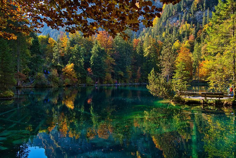 Blue lake in autumn by Daniel moser