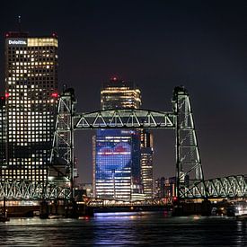 Rotterdam Skyline De Hef and Eurovision Song Contest logo by Erik van 't Hof
