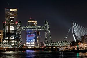 Rotterdam Skyline De Hef und Logo des Eurovision Song Contest