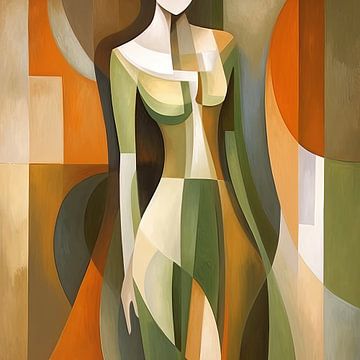 Femininity - Abstract Painting Woman by De Mooiste Kunst