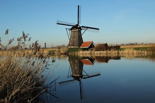 A windmill in kinderdijk