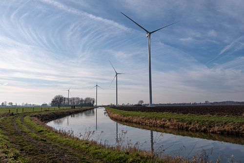Windmühlen in einer Reihe