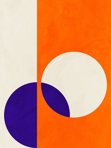 Hedendaagse minimalistische, geometrische abstracte kunst, levendige tinten, kleurrijk