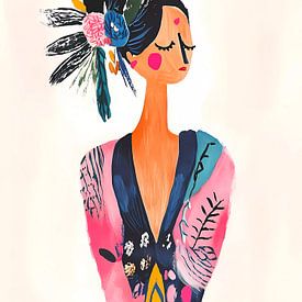 Floral lady by haroulita
