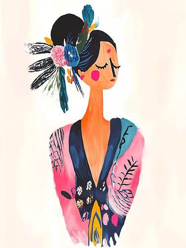 Femme à fleurs