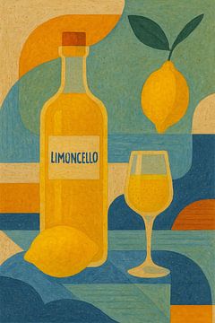 Limoncello abstract painting. by Gallery Hoppenbrouwers