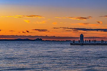 Kroatië Zonsondergang in Zadar van Photoart-Naegele