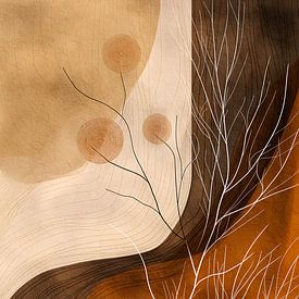 Botanisch Abstrakt Erdtöne von Jacky