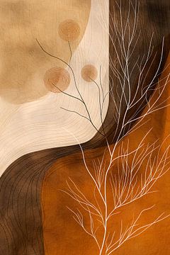 Botanical Abstract Earth Tones