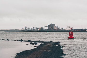 Landschap van de de haven Rotterdam van scheepskijkerhavenfotografie