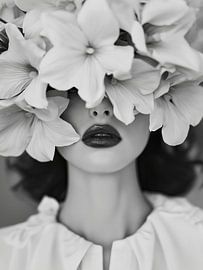 Frau mit Blumen von Bert Nijholt