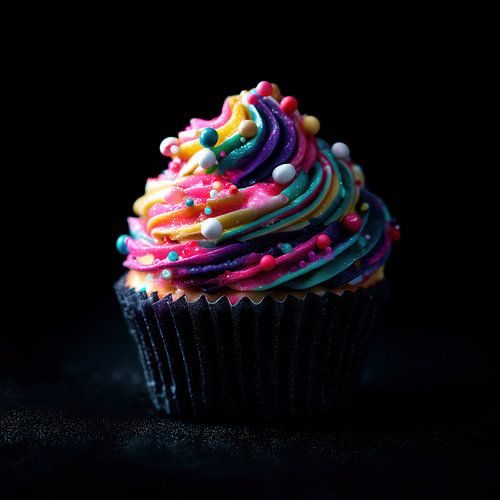Cupcake Gebäck mehrfarbig Porträt