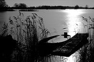 Gezonken boot aan steiger von Leo van Valkenburg Miniaturansicht