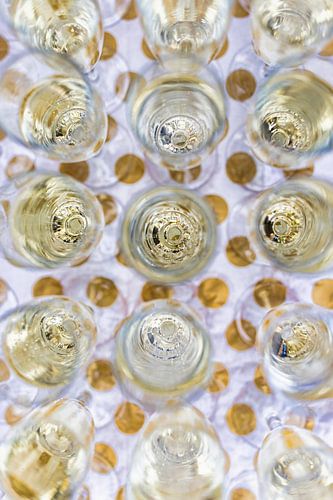 Glazen champagne horeca