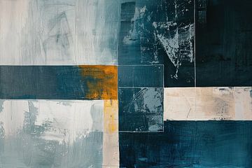 Blauwvelden | Orange Line Divide van Modern Collection