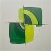 Œuvres d'art minimalistes et abstraites dans les tons beige et vert sur Studio Pieternel