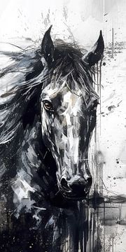 Whispering Shadows in the Portrait of a Horse by Color Square