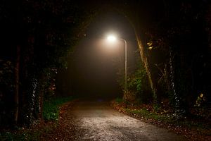 Un lampadaire éclairé