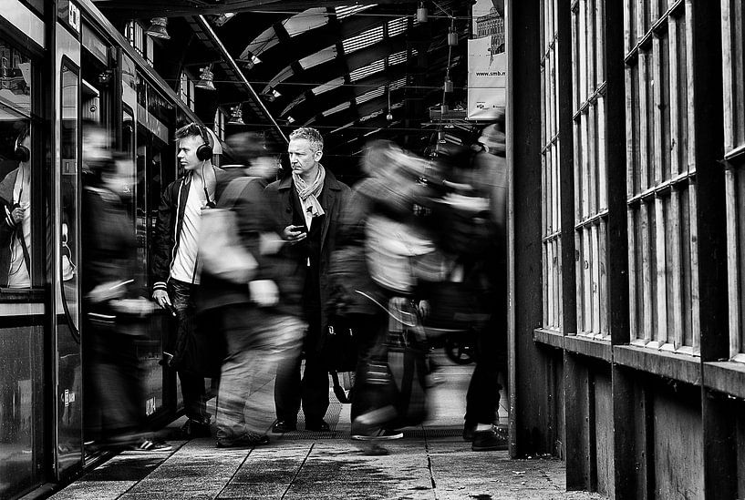 Street photography Berlin - rush hour von Frank Andree