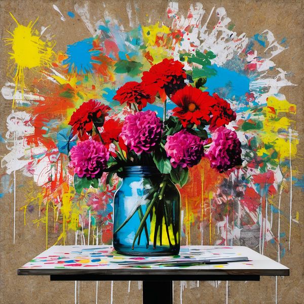 Homage - Flower - Street Art 02 - Still life by Team W 32 Gallery